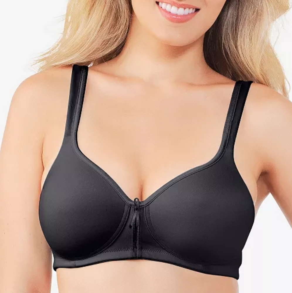 Vanity Fair‎ Wireless Body Caress Full Coverage Black Bra 72335 - 40D